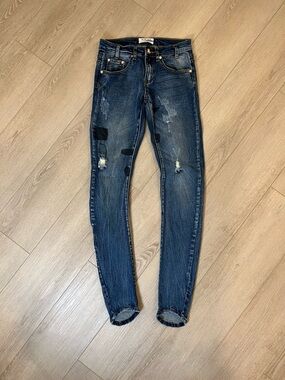 ONE TEASPOON Dark Blue Distressed Skinny Jeans - FREE SHIPPING on Bundles $85+